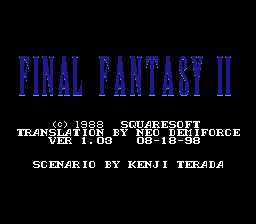 Final Fantasy II (Japan) [En by Demiforce v1.03] [Bug+Title Fixes by Parasyte v1.0] (Weapon-Magic Exploit Fix) background