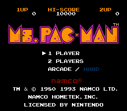 Ms. Pac-Man - Original Title Screen background