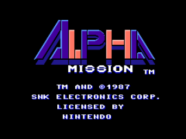 Alpha Mission (Europe) background