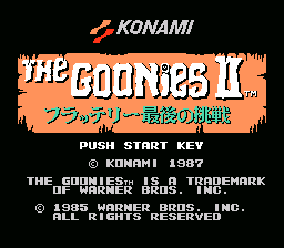 Goonies II, The - Fratelli Saigo no Chousen (Japan) (Beta) background