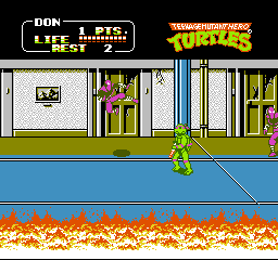 Teenage Mutant Hero Turtles II - The Arcade Game (Europe) background