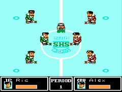 Ike Ike! Nekketsu Hockey Bu - Subette Koronde Dai Rantou (Japan) [En by TransBRC v1.1] (Technos Ice Hockey) background
