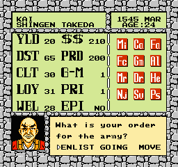 Shingen the Ruler (USA) background